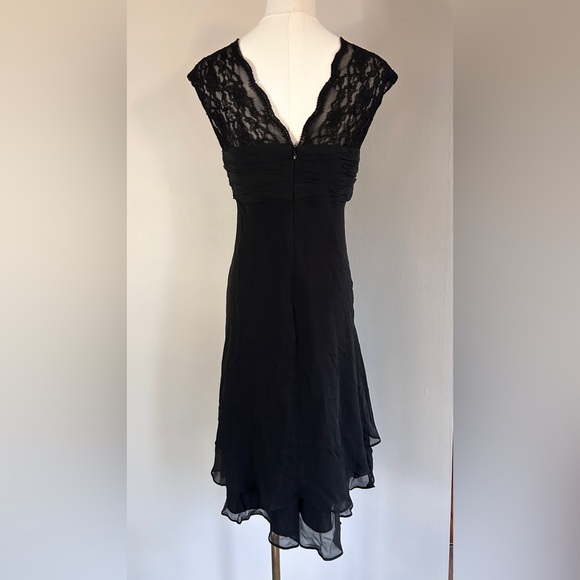 Y2K DONNA RICCO Babydoll Lace Silk Chiffon Dress Whimsigoth Fairy Grunge Size 10 - Picture 10 of 15